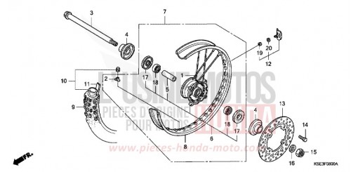 FRONT WHEEL CRF150R7 de 2007